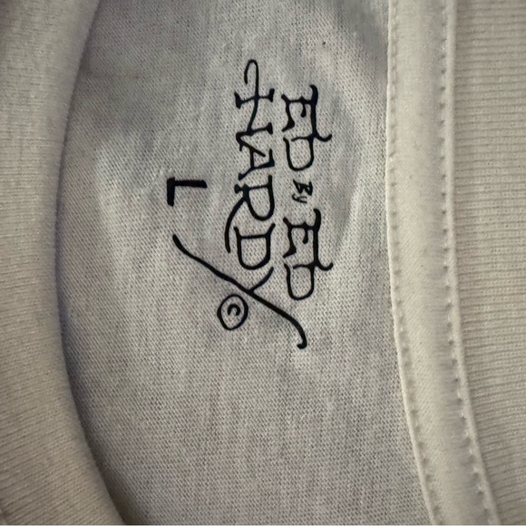 Ed Hardy White Tattoo Graphic Tee NWOT - Picture 2 of 7